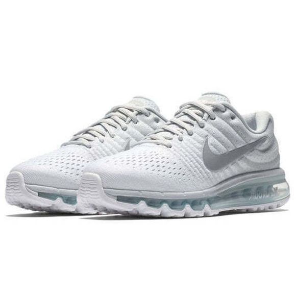 Nike Shoes - Nike Air Max 2017 849560-009 Womens Pure Platinum/Wolf Gray Running Shoes CLK259
